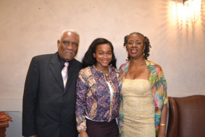 Alvin Adore with Scholarship Award winner Jonanna Okore and Lystre Pierre. Gerald. V. Paul photo.