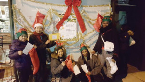 Migrant workers gather to show and speak about some of their stories of abuse of their rights. By Jasminee Sahoye