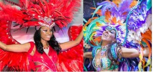York Region Mas Camp reveals its costumes (left and above) at the recent launch. The new camp under Jerry Jerome will participate in Toronto Carnival 2016 and in York Region Carnival in August.  Saldenah Mas Camp with its multiple sections took the stage (left, above and right) for its 2016 launch. Leader Louis Saldenah typically has the largest number of participants in the Carnival Parade. 