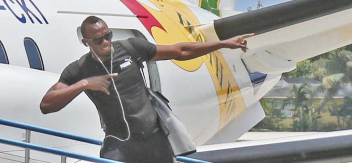 Bolt streaks through Cayman Islands