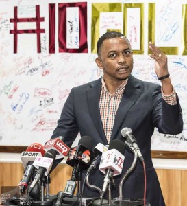 Brian Lewis, T&T Olympic committee head, defends the choice. Gerard Richardson photo.