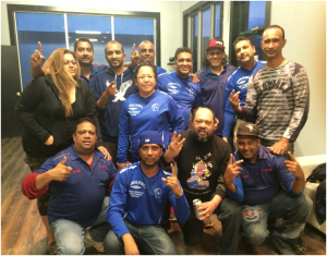 The Couva Boys: back row, Dave Ganess, Intab Ali, Shaffick Mohammed, Sudhir Surejdeo, Roopan Ramsaroop, Mitra Boodoo and Danny Siewdass. Middle row, Natalie Lalan Singh and Mary Jane Mason. Front row, Steve Ramcharitar, Ryan Pittiman, Dale Sirju and Avinash Ramroop.
