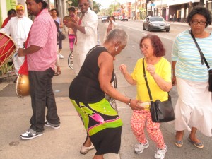 The lime spilled onto the street at A Different Booklist on T&T Doubles Day.