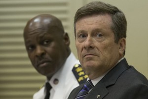 Mayor John Tory and Police Chief Mark Saunders.
