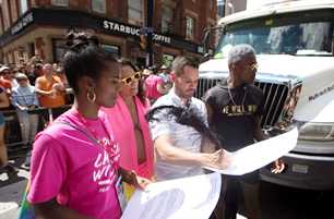 BLM sit-in brings Pride parade to a halt