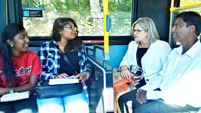 On the campaign trail by public transit