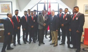 The Mayor of Toronto’s 2016 Youth Cricket team meets cricket legend Brian Lara in Trinidad