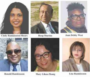 Cindy Ramkissoon-Shears, Roop Sharma, Joan Debby West, Ronald Ramkissoon, Mary Lihua Zhang, Lisa Ramkissoon
