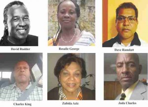 David Rudder Calypsonian Rosalie George Personal Support Worker Daniel Ramdatt Businessman Charles King Technician Zubida Aziz Senior Travel Consultant Juda Charles Construction Worker