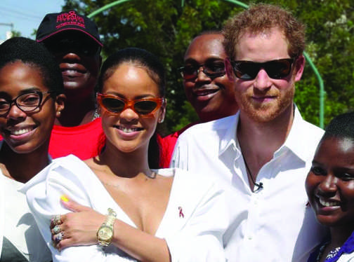 Prince Harry with  Rihanna at Barbados Independence celebrations