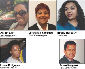 Akilah Carr, Christabelle Chrichlow, Luann Philgence, Ebony Narpatty and Savan Kangesu