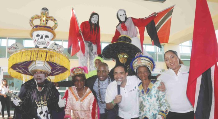 Steelband, mas’ and ‘doubles’ greet visitors arriving in Trinidad for carnival