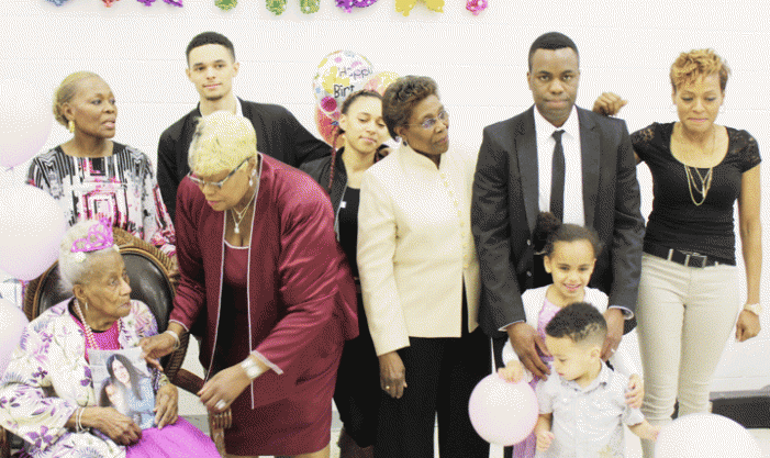 Centenarian celebrates birthday with family reunion