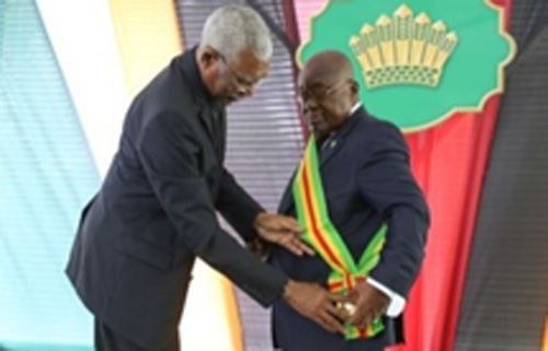 Ghana’s President Given Guyana’s Highest National Award