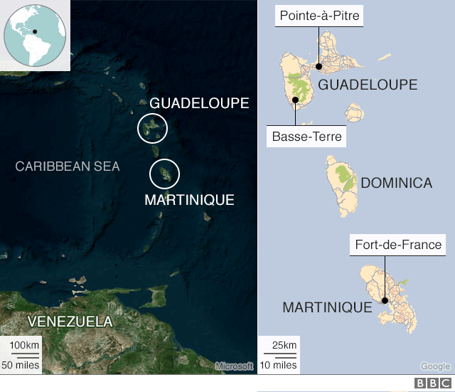 Pesticide poisoned Guadeloupe and Martinique