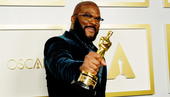 Tyler Perry denounces hate in Oscars acceptance speech