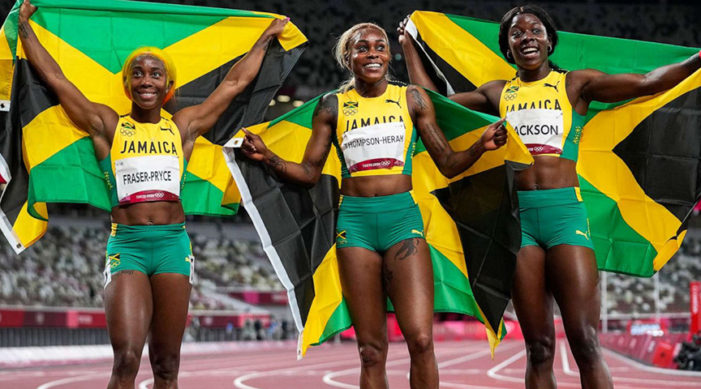 Elaine Thompson-Herah smashes Flo-Jo’s Olympic record, leads Jamaican sweep in women’s 100m