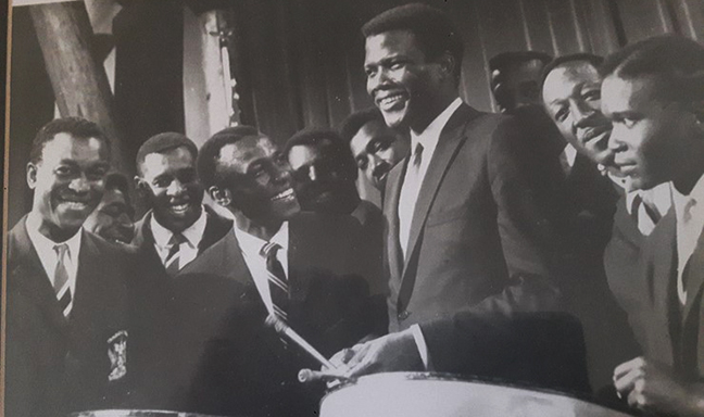 When Sidney Poitier met the Trinidad and Tobago National Steelband in 1964