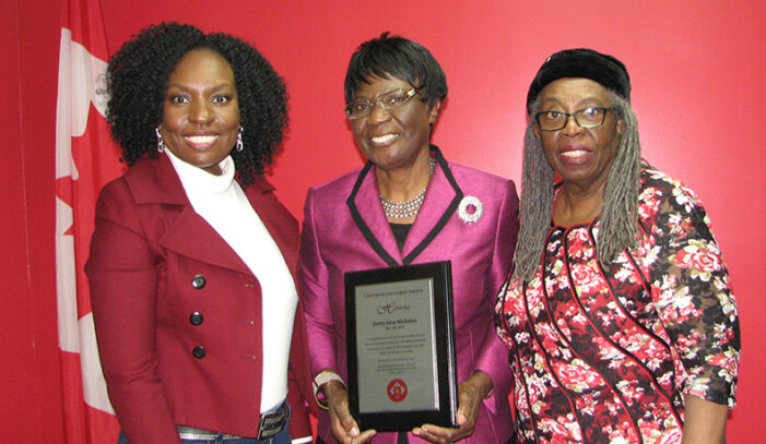 Dotty Nicholas receives the Lifetime Achievement Award for her work on sickle cell disease