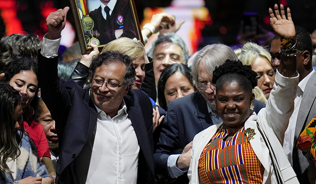 Colombia picks 1st leftist president and Black vice president in tight runoff contest
