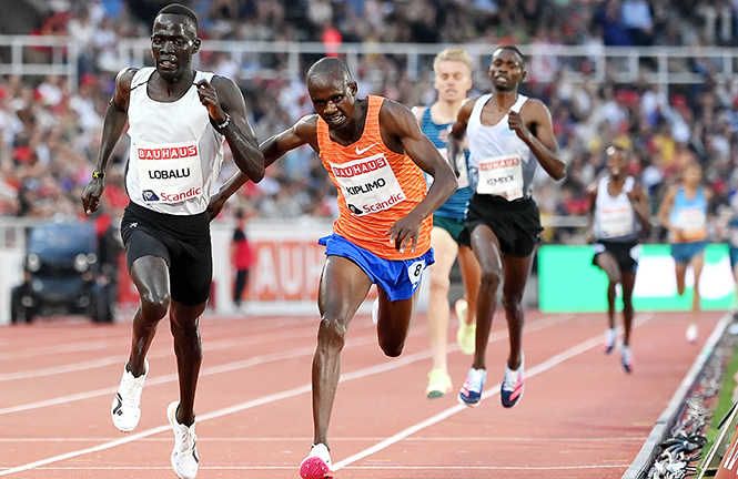 Former refugee Dominic Lobalu wins 3000m in Stockholm