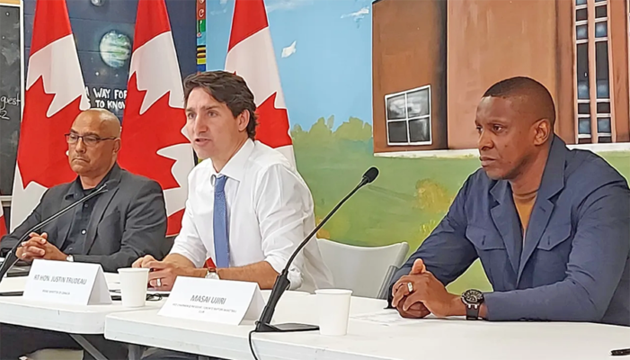 Trudeau speaks on gun violence at roundtable in Toronto