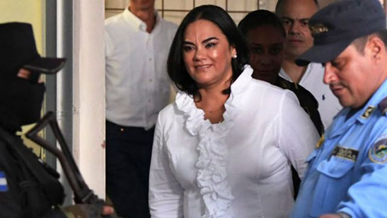Ex-Honduras first lady jailed for fraud
