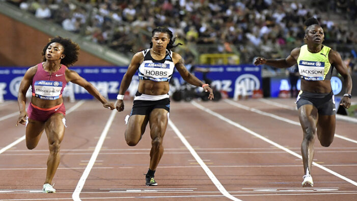 Shericka Jackson beats Shelly-Ann Fraser in 100m for the first time