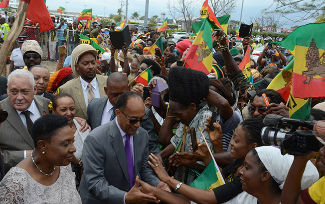 Ethiopian Prince Ermias Sahle Selassie visits Jamaica