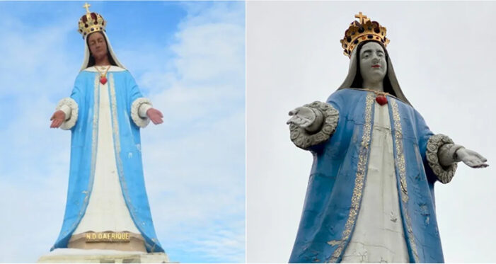 Defaced Black Virgin Mary statue to be restored
