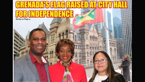 Grenadians raise flag at Toronto City Hall to mark 49th year of Independence