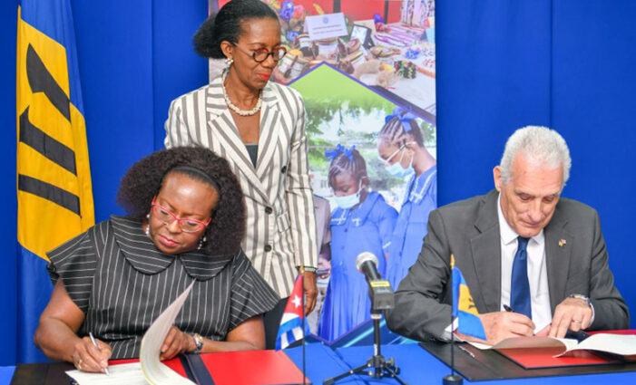 Barbados signs education deal with Cuba
