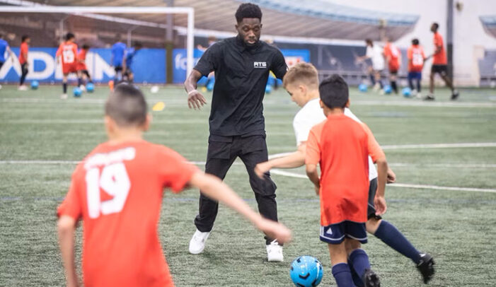 Alphonso Davies turns on the youth to soccer