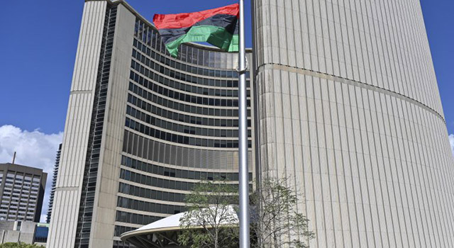 Black Liberation Flag raised at Toronto City Hall to commemorate Emancipation Month