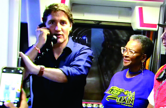 Trudeau gets on board the Freedom Train to celebrate the abolition of slavery
