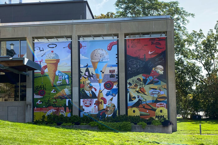 Caribbean Canadian artists mount mural at the Brampton Art Gallery