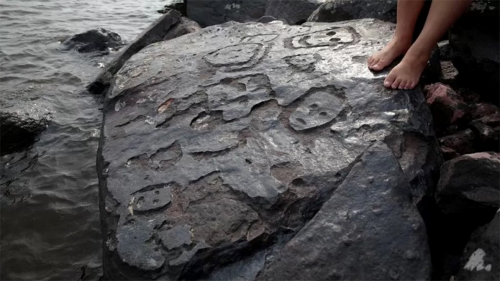 Drought reveals rock carvings made over a thousand years ago
