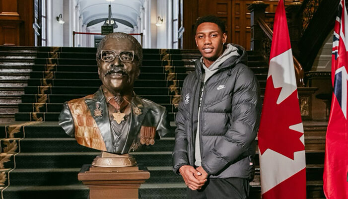 Raptors’ R. J. Barrett at unveiling
