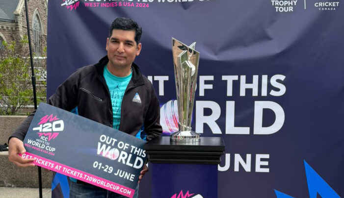 ICC T20 World Cup Trophy makes a Stop in Brampton