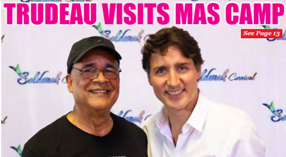 Trudeau Visits Saldenah Carnival Mas Camp
