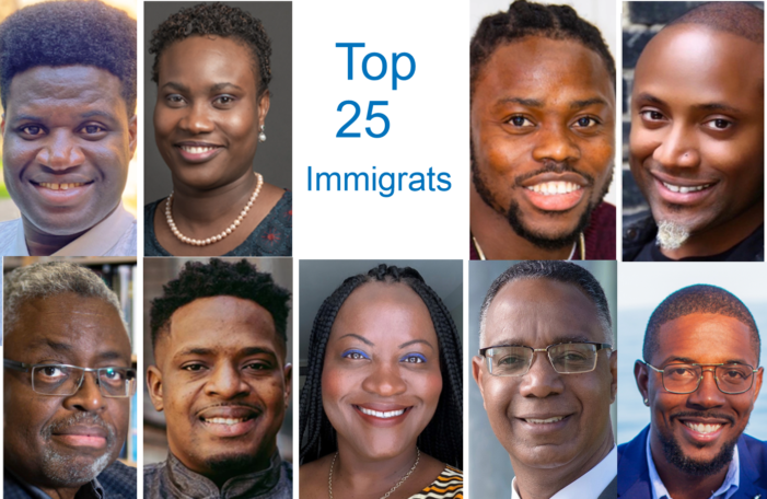 Nine Black and Caribbean Canadians among the Top 25 Immigrants