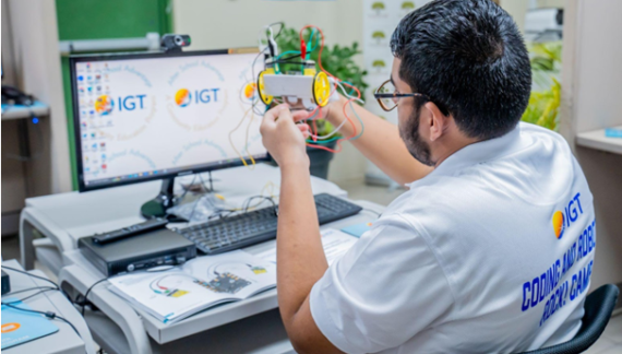 Caribbean Youth Empowered at IGT Coding and Robotics Camp