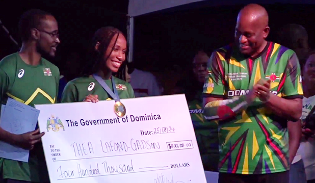 Dominica Honours Thea Lafond Olympic Gold Medalist Receives Hero’s Welcome